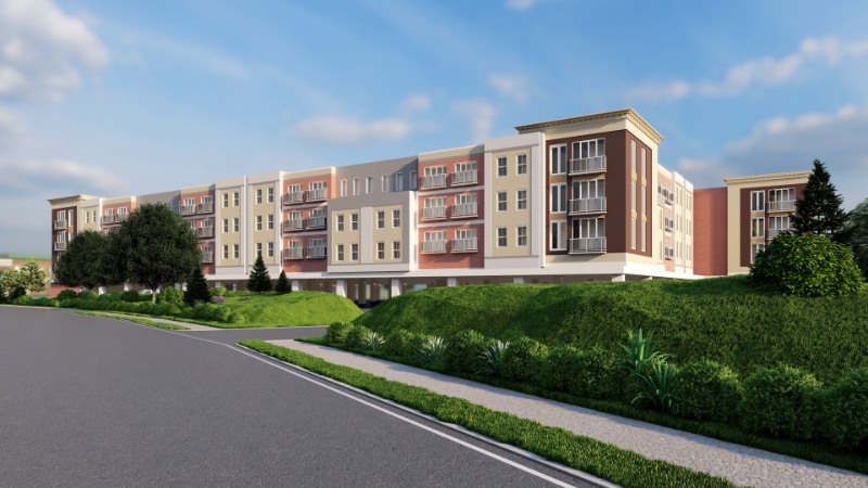 Exterior rendering of Essex county apartments